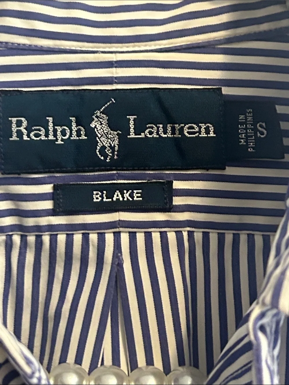 Polo Ralph Lauren Blake Shirt Small Purple White Striped Button Down Cotton XL